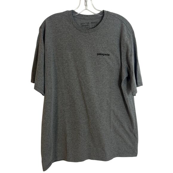 Patagonia Mens P-6 Logo Responsible Tee Gray Size Large - Picture 3 of 4